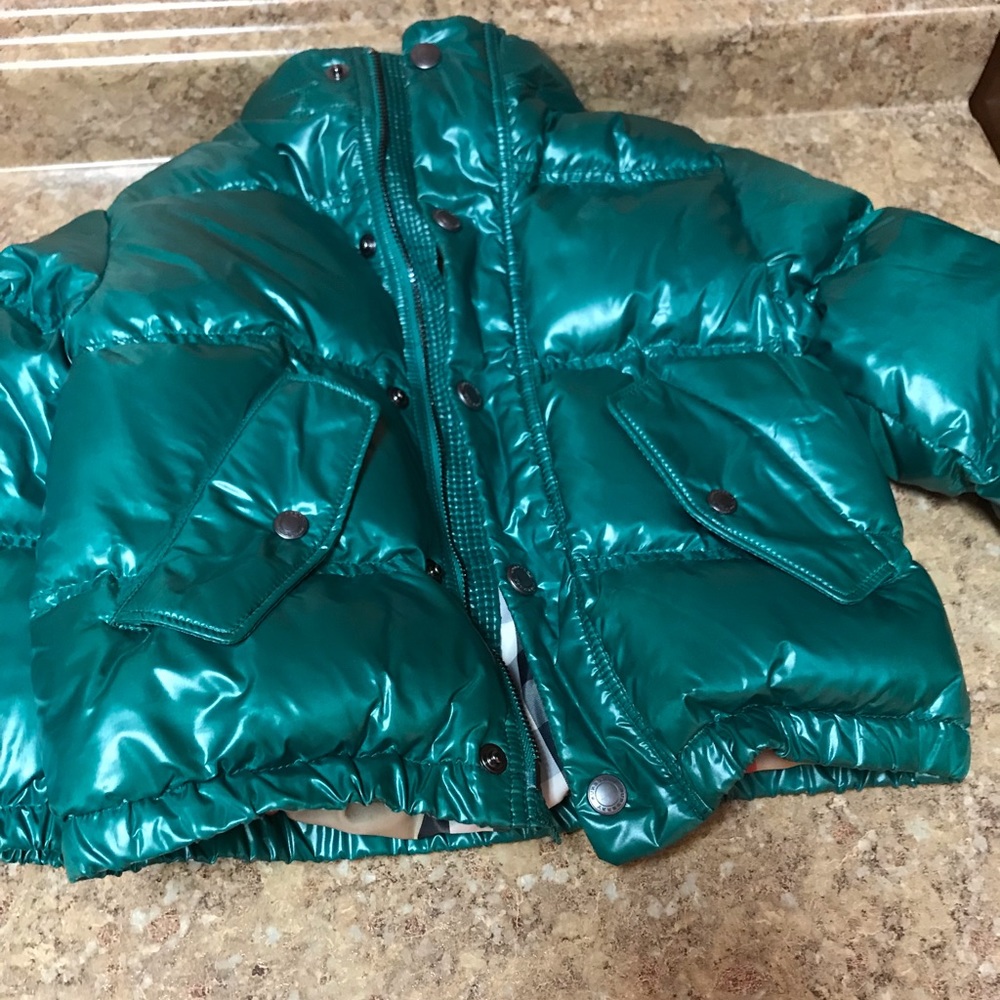 Toddler Boys Green Burberry Coat